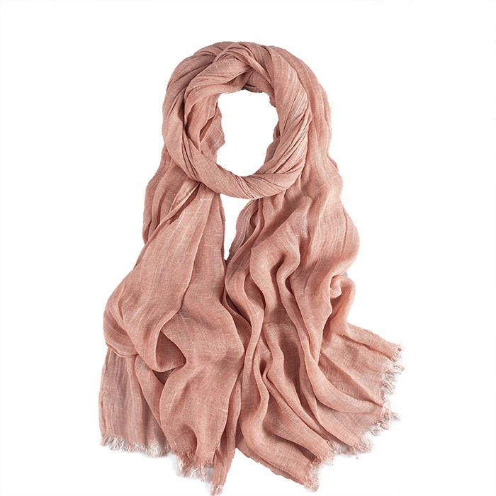 Wholesale Cotton Scarf Thin Solid Color Linen Scarf