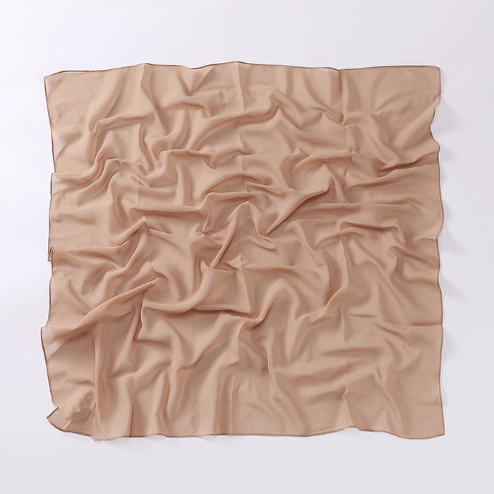Wholesale Monochrome Pearl Chiffon Square Muslim Scarf