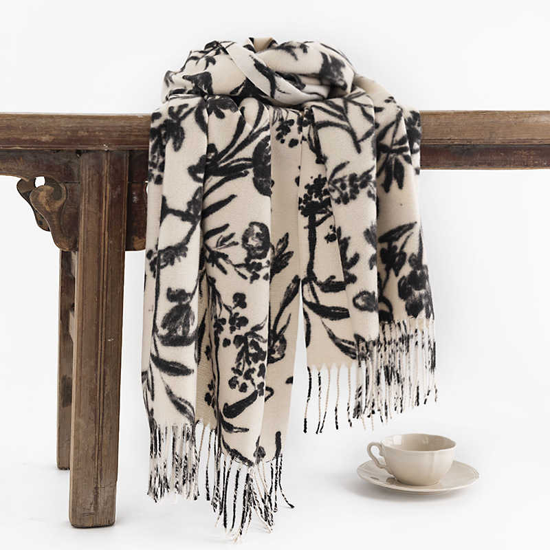 Imitation cashmere scarf autumn  winter printed scarf shawl