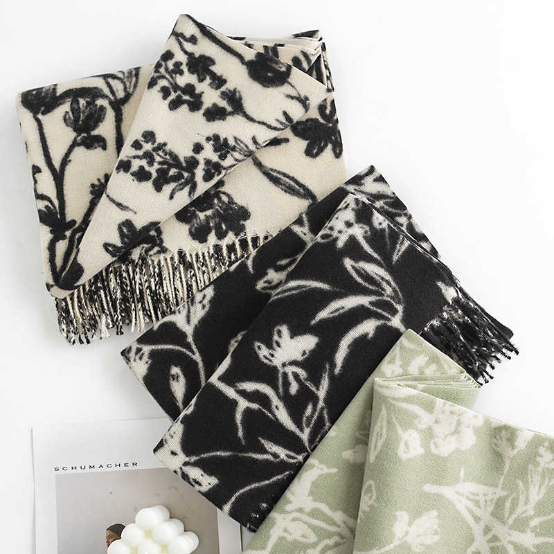 Imitation cashmere scarf autumn  winter printed scarf shawl