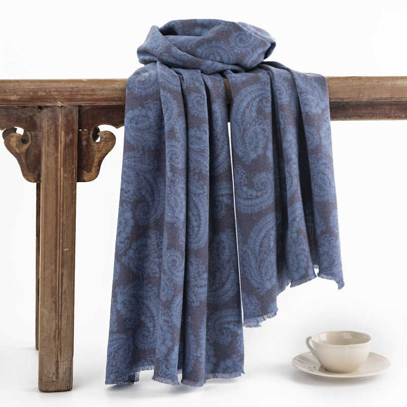 Scarf imitation cashmere shawl short tassel scarf retro cashew flower ethnic style scarf