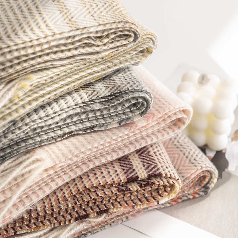 Scarf Elegant Temperament Fairy Style Imitation Cashmere Scarf Simple Fashion Scarf
