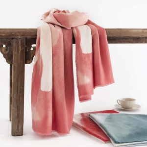 Halo Dye Gradient Fashion Commuter Scarf Imitation Cashmere Elegant Celebrity Style Shawl