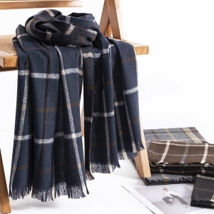 Plaid scarf fashion commuting imitation cashmere scarf wholesale simple shawl warm scarf