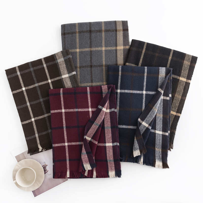 Plaid scarf fashion commuting imitation cashmere scarf wholesale simple shawl warm scarf