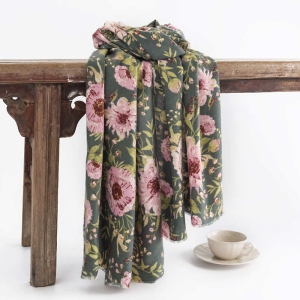 Fragmented long winter imitation cashmere scarf fashionable commuting print neck protection cold prevention scarf elegant  luxurious shawl