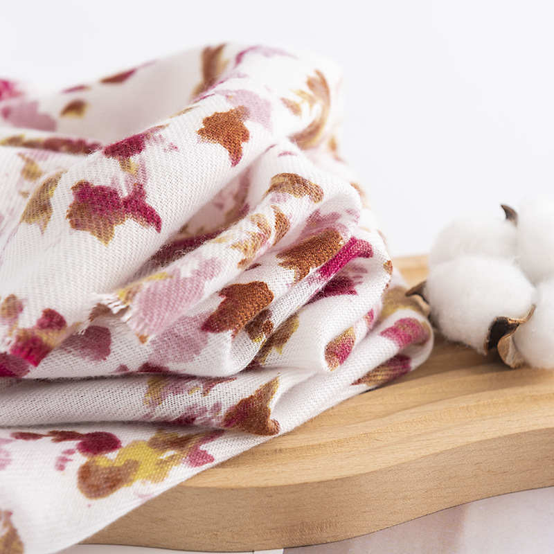 Elegant fashionable printed imitation cashmere scarf winter long neck protection cold resistant scarf and shawl