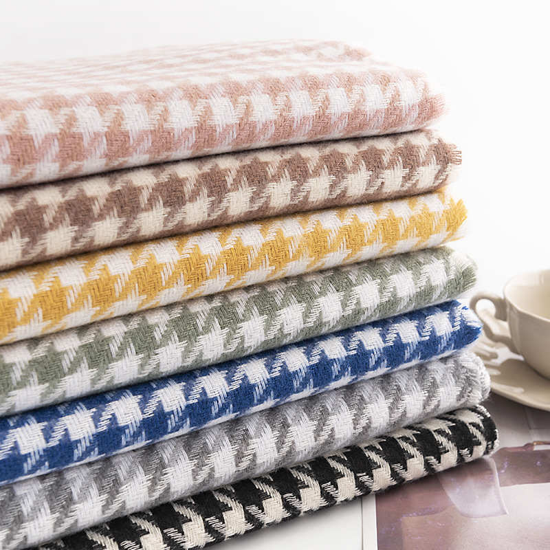 Qianniao Plaid Scarf Fashion Commuter Cold Protection Neck Protection Imitation Cashmere Scarf Advanced Feeling Shawl