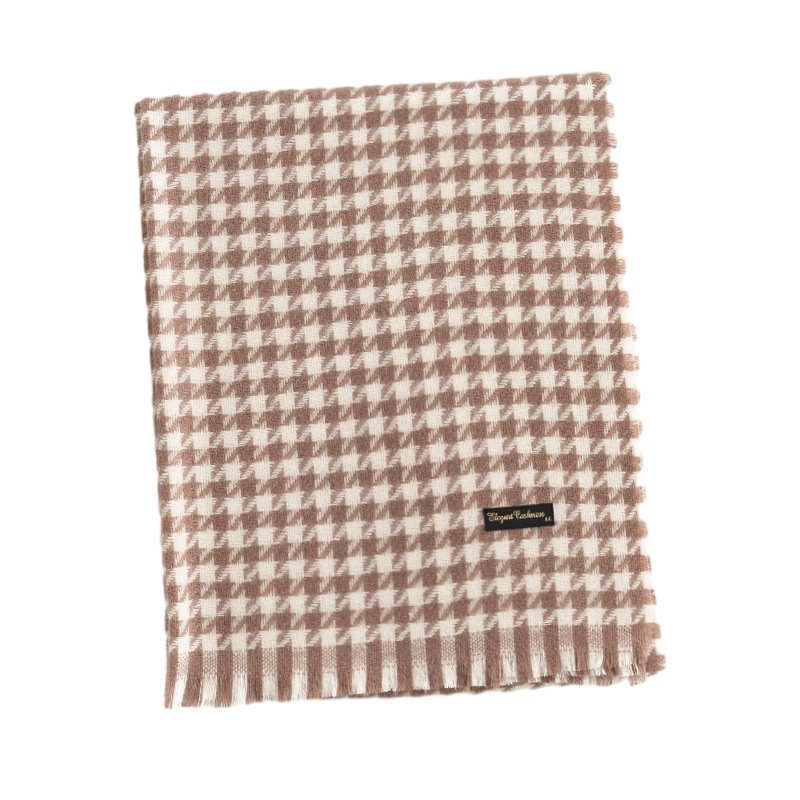 Qianniao Plaid Scarf Fashion Commuter Cold Protection Neck Protection Imitation Cashmere Scarf Advanced Feeling Shawl