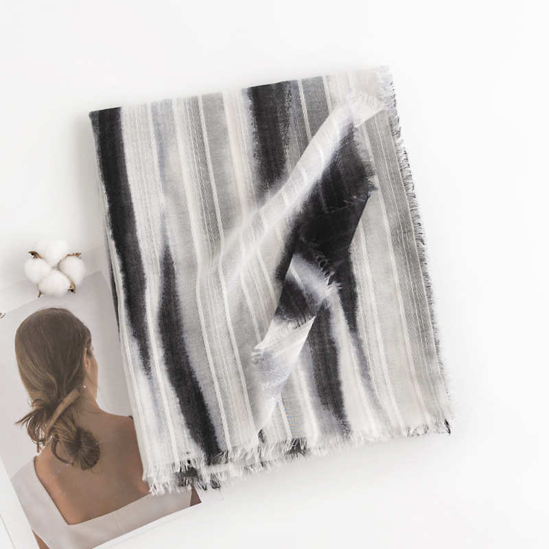 Halo dyed fashion scarf personalized mid length shawl travel style