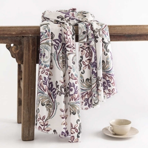 Printed Tang Grass Style Scarf Imitation Cashmere Scarf Warm Neck Fresh Sweet Shawl
