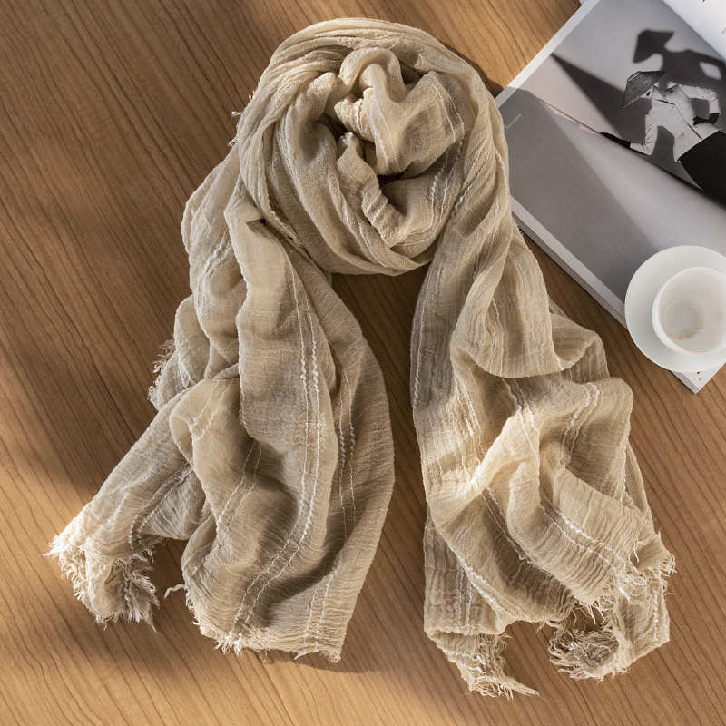 Simulated Silk Scarves Wholesale Fashion Commuter Waist Simple Airconditioned Room Shawl Sun Protection Beach Scarves Net Scarves