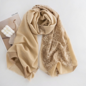 Elegant Celebrity Animal Pattern Plaid Scarf Autumn Winter New Imitation Cashmere Scarf Shawl Warm Neck