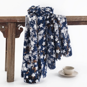Starry Dot Print Imitation Cashmere Scarf Elegant  Warm Charm Faon Coshimmuter Neck Protection Cold Scarf