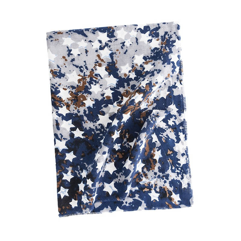 Starry Dot Print Imitation Cashmere Scarf Elegant  Warm Charm Faon Coshimmuter Neck Protection Cold Scarf
