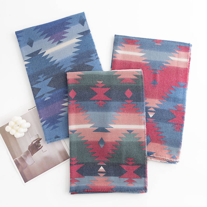 Pattern imitation cashmere scarf art retro scarves women warm cold scarf fashionable shawl