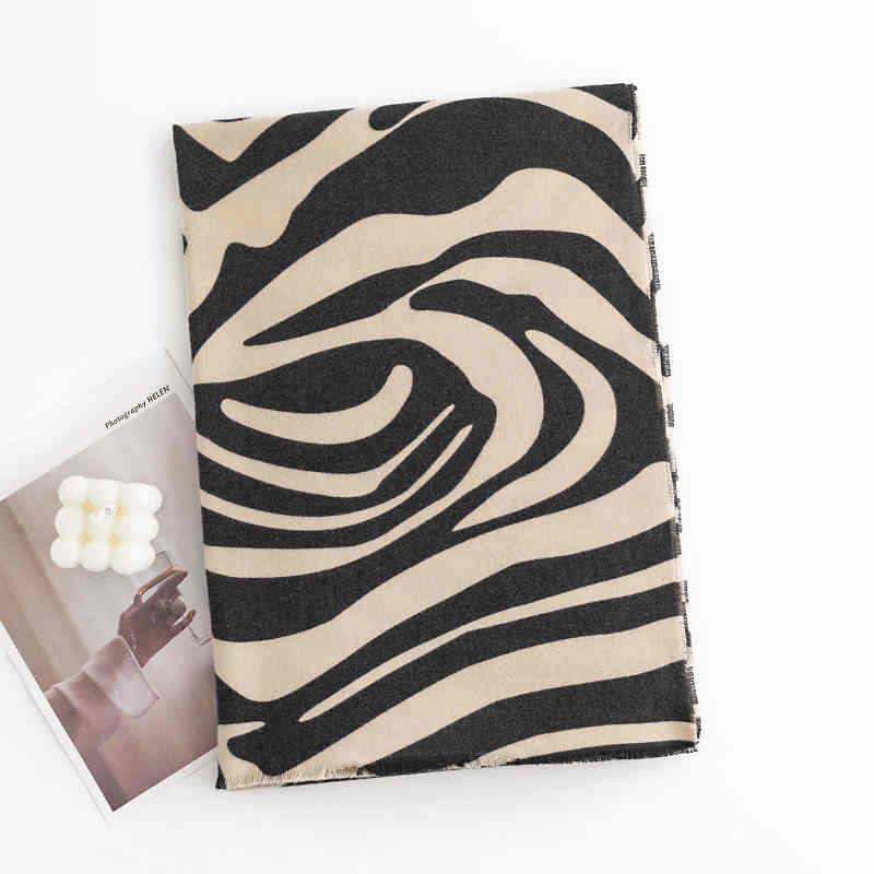 Zebra winter scarf new style imitation cashmere scarf warm neck scarf Korean version shawl
