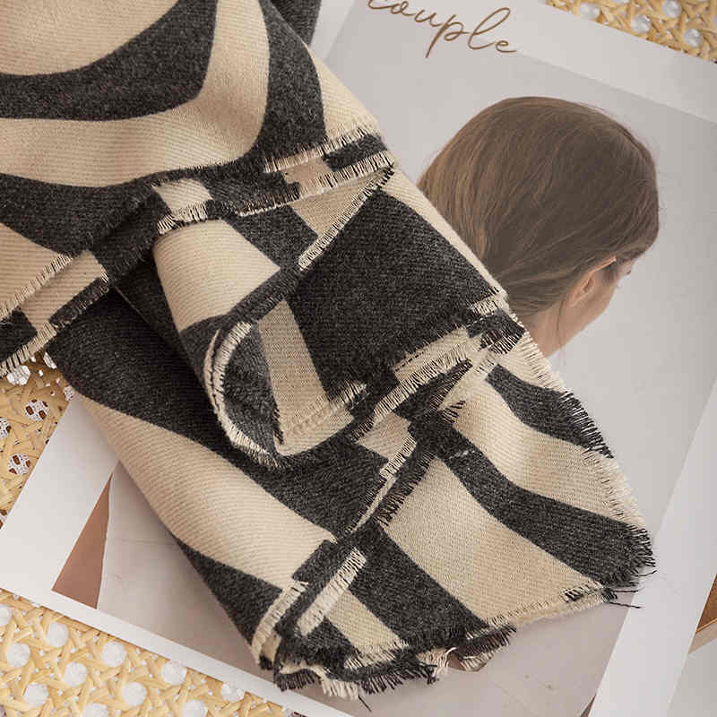 Zebra winter scarf new style imitation cashmere scarf warm neck scarf Korean version shawl