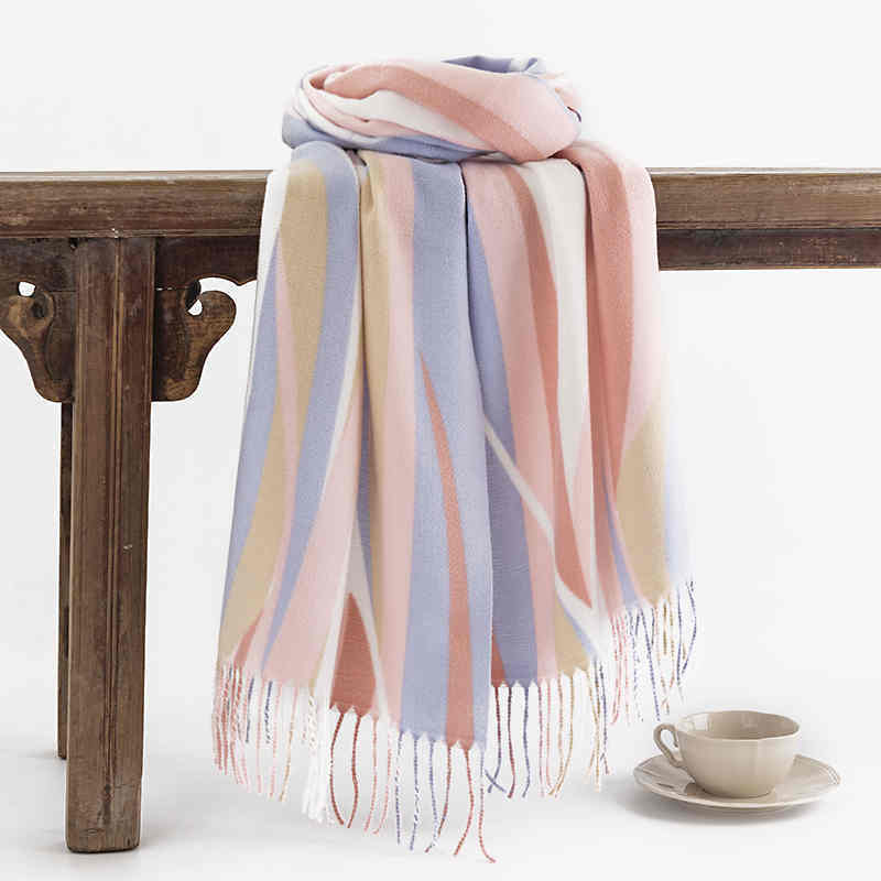 Warm autumn  winter color grid scarf imitation cashmere scarf shawl new style warm scarf
