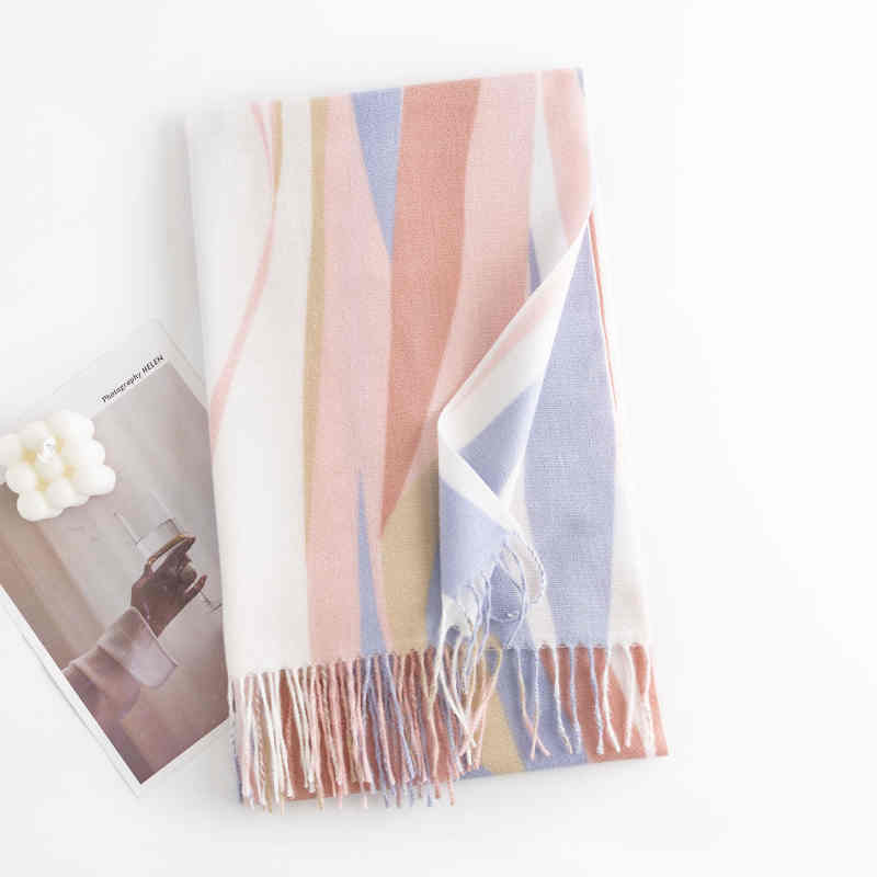 Warm autumn  winter color grid scarf imitation cashmere scarf shawl new style warm scarf