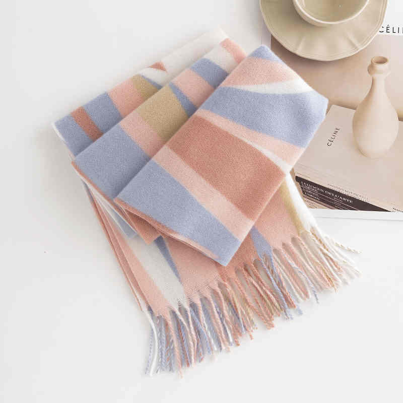 Warm autumn  winter color grid scarf imitation cashmere scarf shawl new style warm scarf