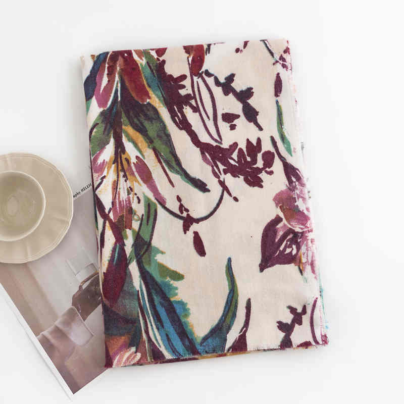 Winter new printed scarves imitation cashmere scarf warm neck cold fresh sweet shawl