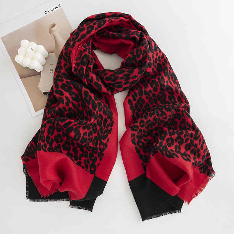 Elegant celebrity animal plaid scarf autumn winter new style imitation cashmere scarf shawl warm neck scarf
