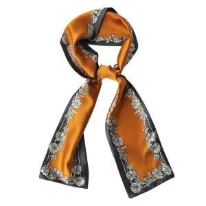 Simulation silk scarves long hair ribbon fashion monogrammed silk scarves suit scarf