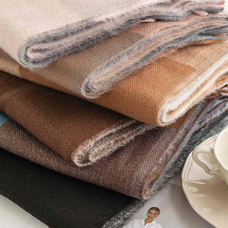 Imitation cashmere scarf fashion commuter plaid scarf elegant shawl temperament warm  cold scarf