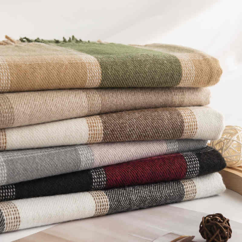 Plaid scarves fresh  sweet imitation cashmere scarves