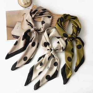new printed imitation silk scarves fashion small square scarf spring autumn style thin tiein scarf woman