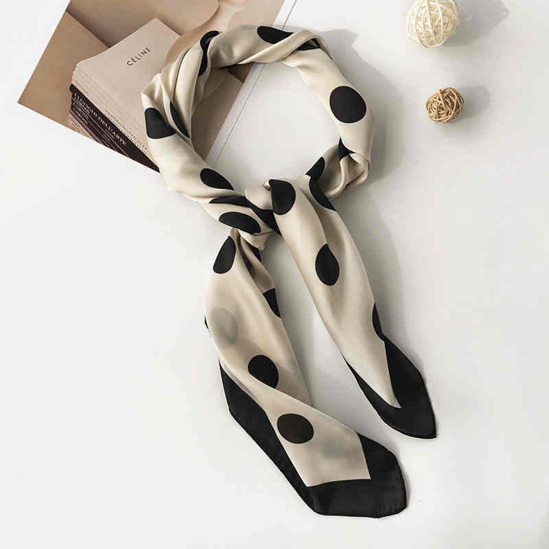 new printed imitation silk scarves fashion small square scarf spring autumn style thin tiein scarf woman