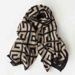 European  n art retro imitation silk scarves 2023 elegant celebrity ethnic scarves feminine chic shawl