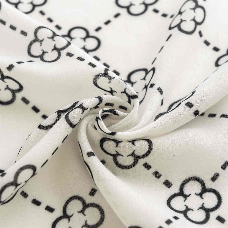 Simple plain print scarf female fashion commuter lengthen neck scarf luxury flower warm winter shawl