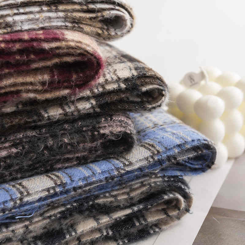 Checkerboard checkered scarf female fashion commuter imitation cashmere scarf simple business scarf warm winter shawl