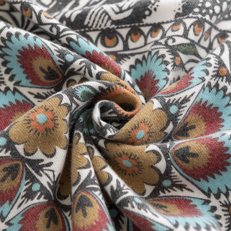 Retro national style printing twill imitation cashmere scarf auspicious pattern fashionable commuter shawl warm scarf