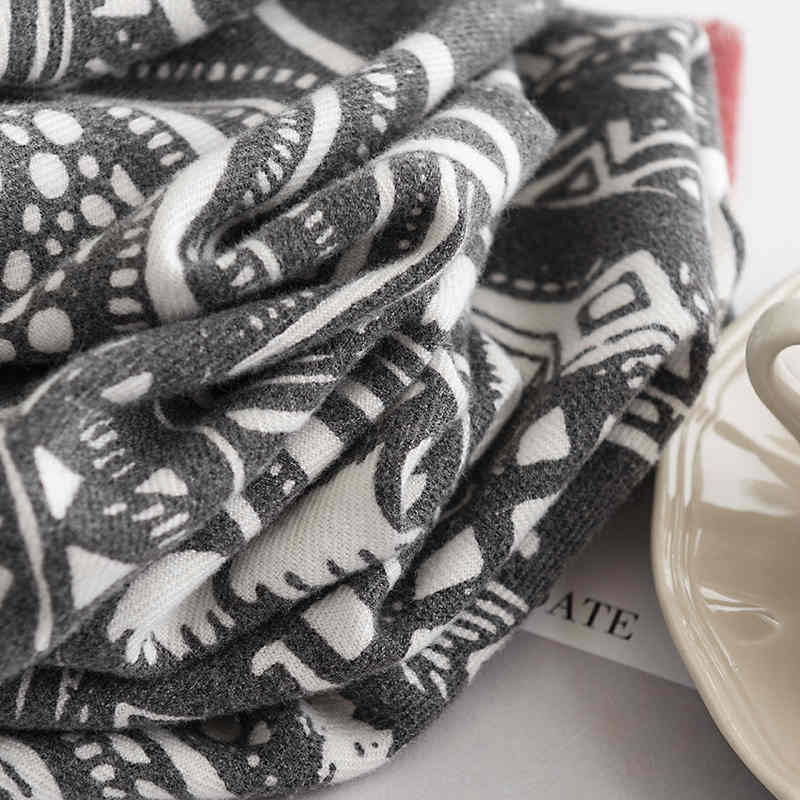 Retro national style printing twill imitation cashmere scarf auspicious pattern fashionable commuter shawl warm scarf