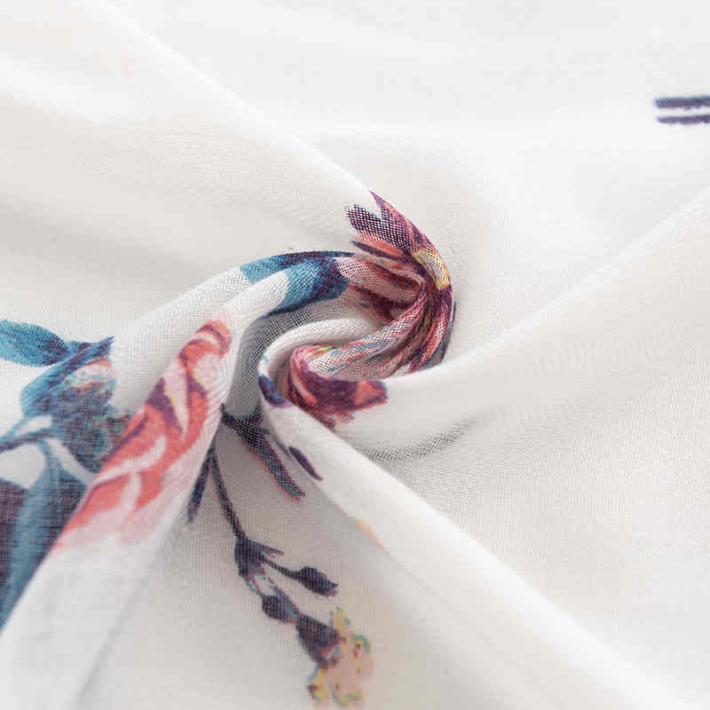 Spring  autumn 2023 fresh  sweet printed scarf small floral shawl shawl retro travel scarf
