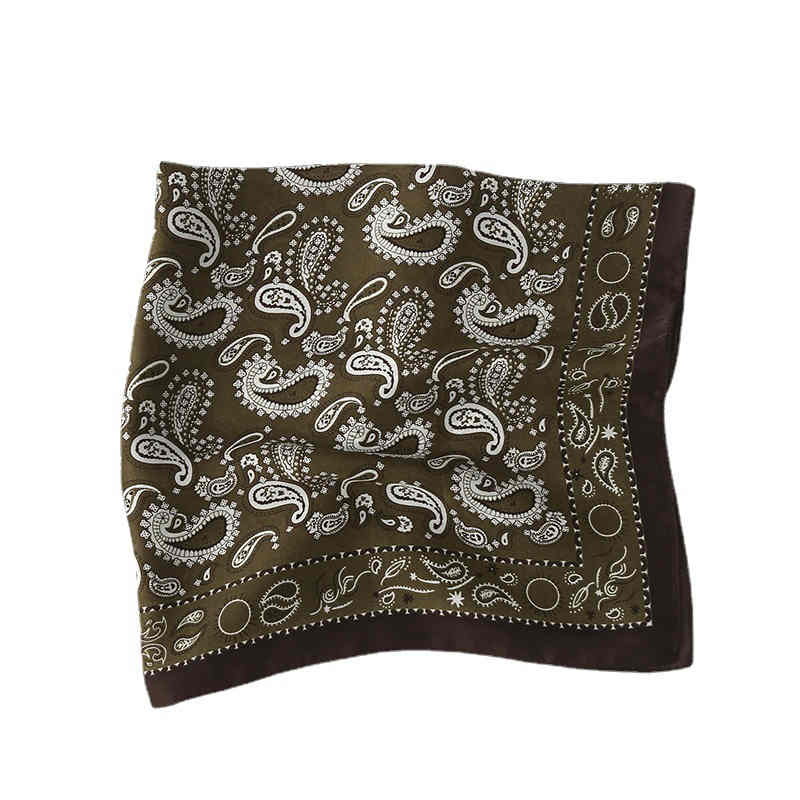 new style cashew flower pocket square scarf temperament fashion decorative scarf summer hair tie in scarves