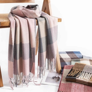 Giorgio Morandi Plaid Scarf 2023 falls new faux cashmere scarf  fresh sweet shawl warm neck