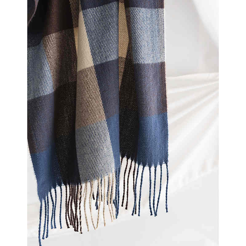 Giorgio Morandi Plaid Scarf 2023 falls new faux cashmere scarf  fresh sweet shawl warm neck