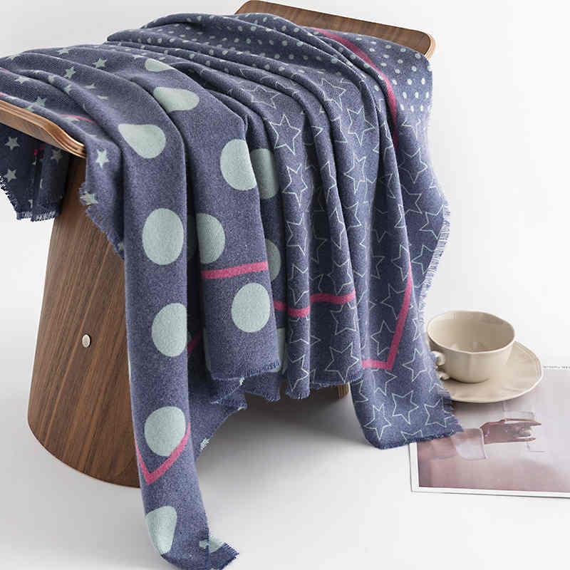 Polka dot printed imitation cashmere scarf female fashion commuter neck scarf senior sense shawl