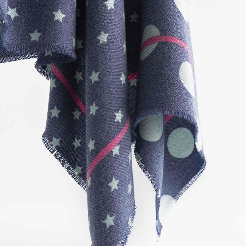 Polka dot printed imitation cashmere scarf female fashion commuter neck scarf senior sense shawl