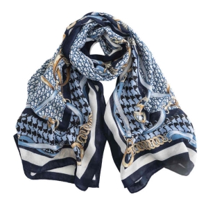 High sense the letter D plain printed scarf fashion commuter collar collars warm cold shawl