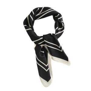 Fresh  sweet little handkerchief Korean version striped printed scarf silk scarf simulation scarf fashion career scarf