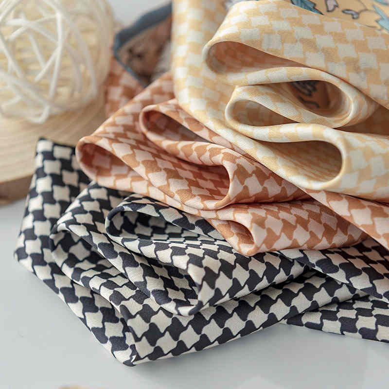 vintage printed long silk scarf wholesale thin spring summer elegant floral ribbon professional scarf