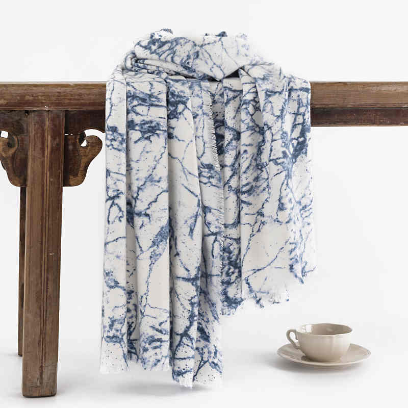 Scarf fresh cream sweet girl wind imitation cashmere scarf female autumn winter stripes shawl warm scarf