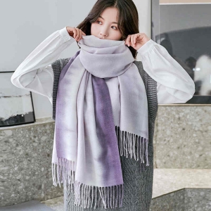 Winter new tiedyed scarf Korean thermal shawl shawl tiein neck imitation cashmere printed scarf