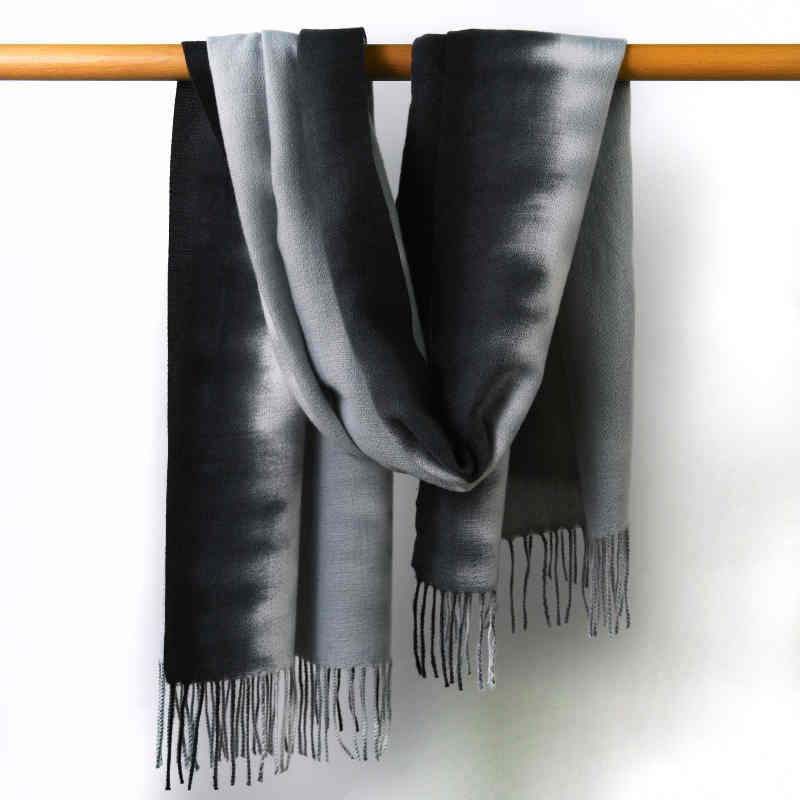 Winter new tiedyed scarf Korean thermal shawl shawl tiein neck imitation cashmere printed scarf