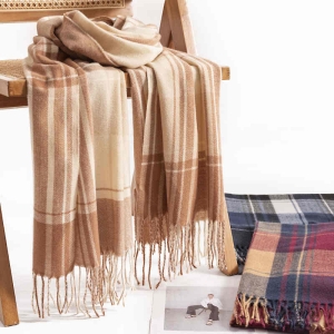 New style plaid imitation cashmere scarf women winter lengthening warm shawl fashion commuter cold neck scarf